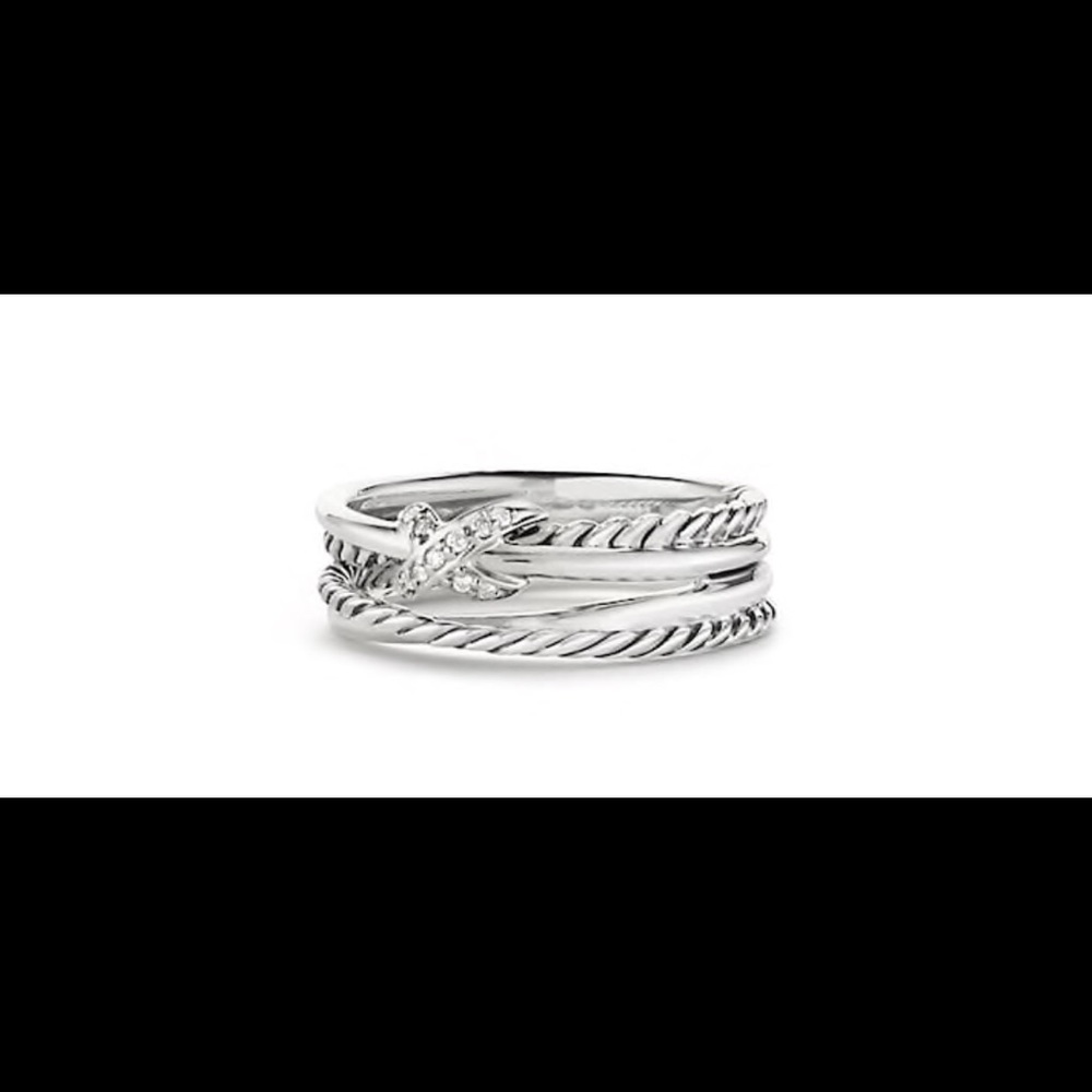 David Yurman X Collection Ring with Diamonds